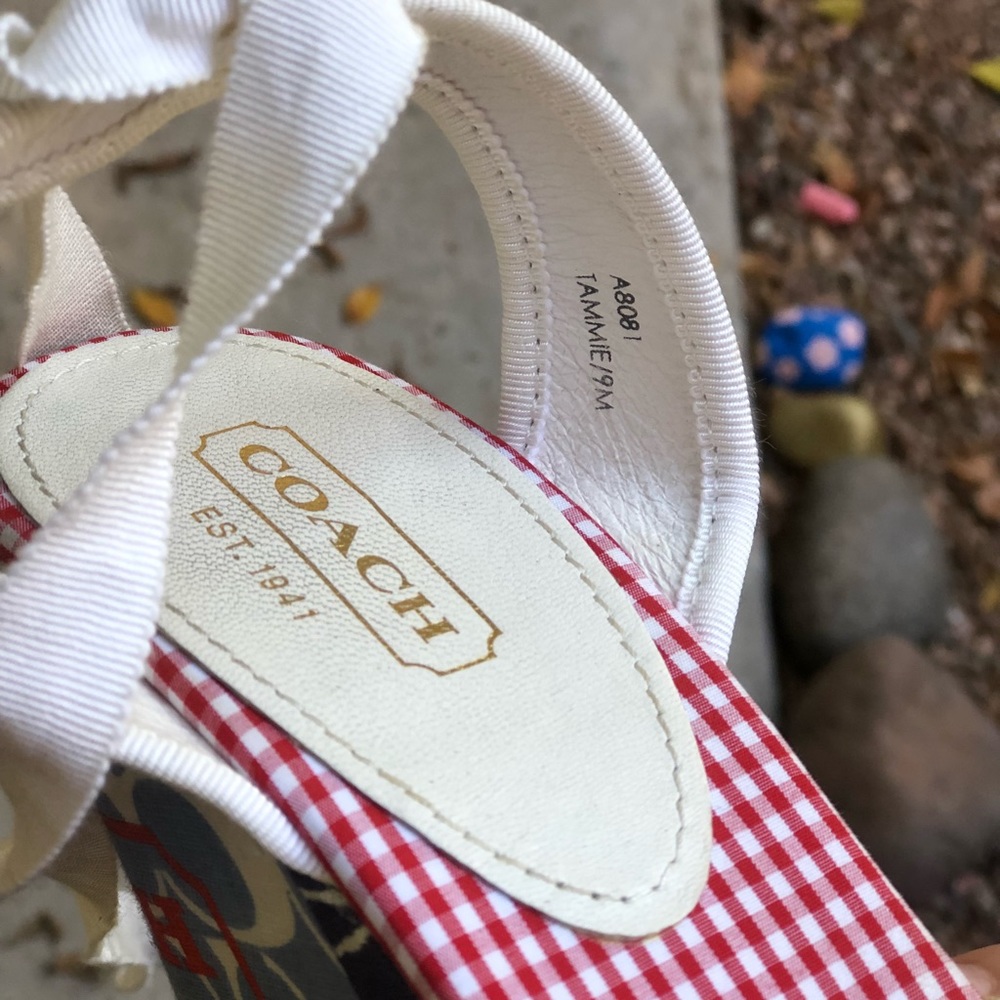 Coach high heels wedges size 9